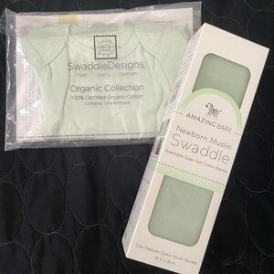 Swaddle Designs & Amazing Baby Set - Light Sage 3months